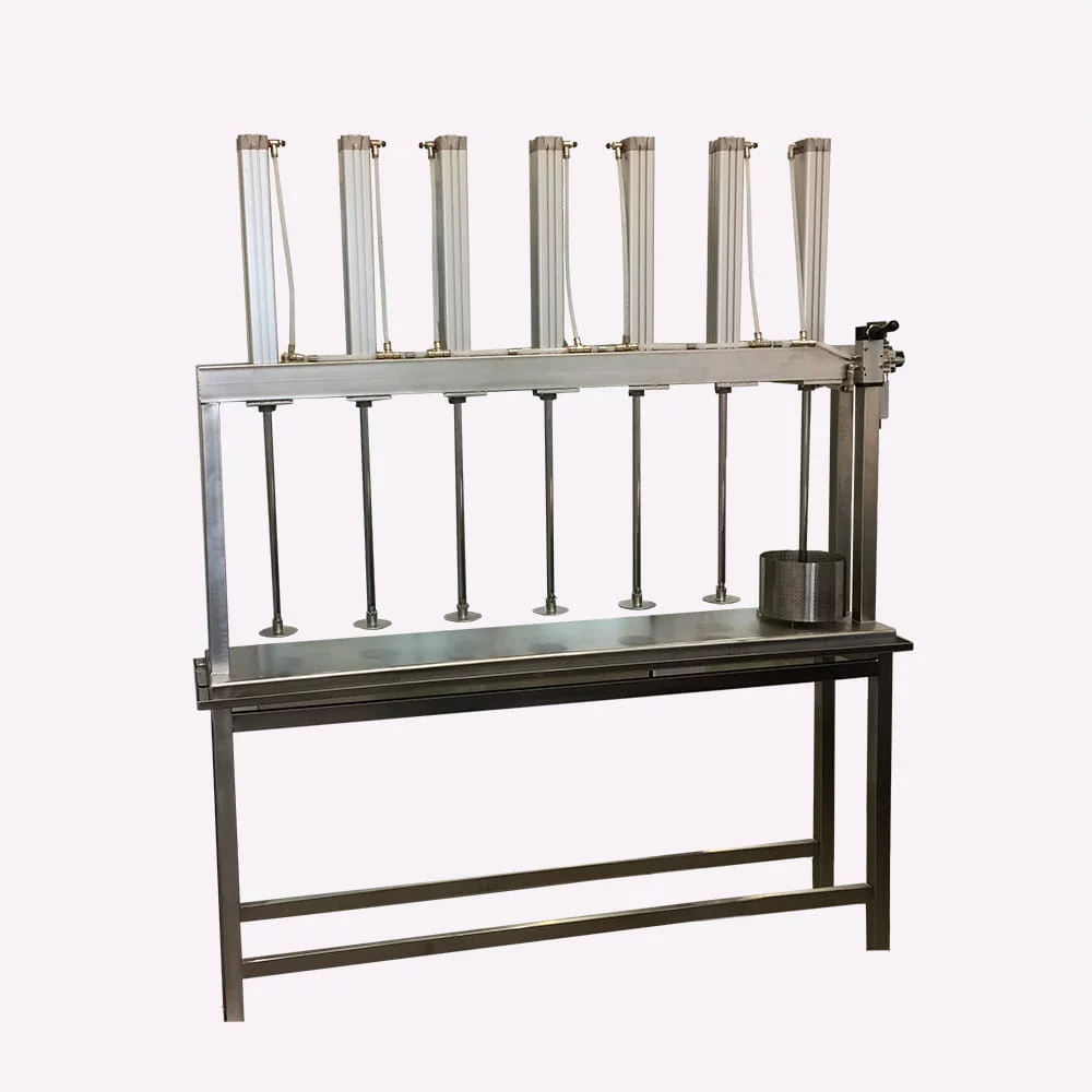 Вертикальный пневматический пресс с горизонтальной столешницей