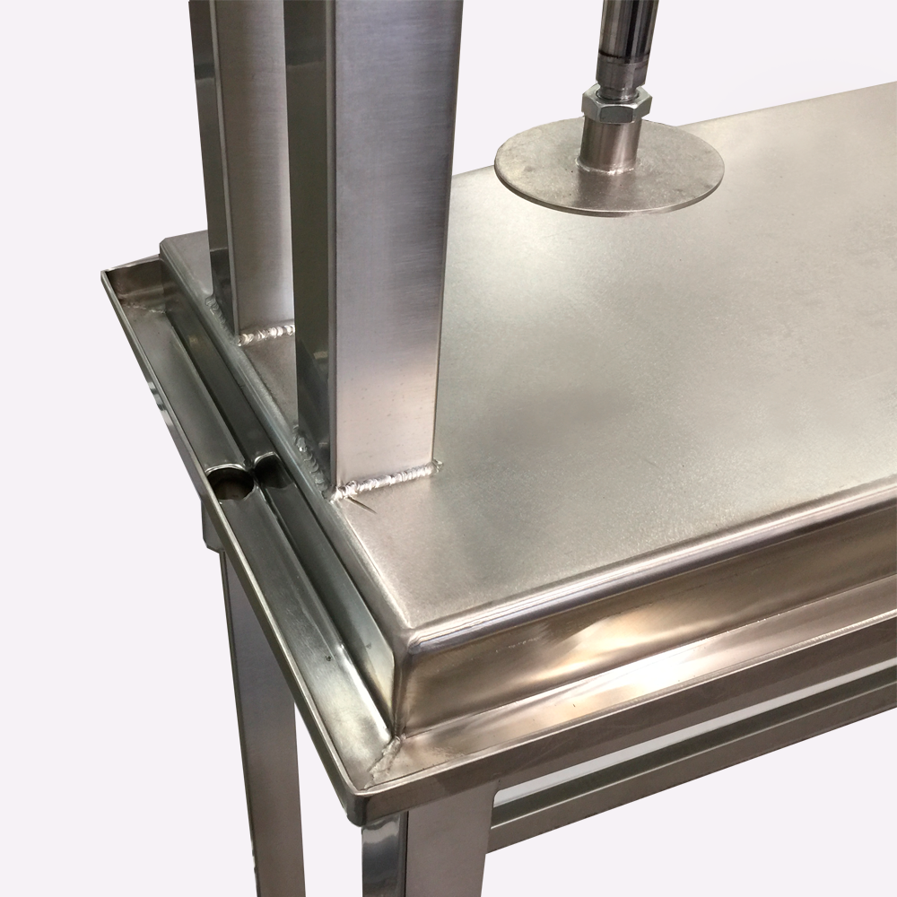 Вертикальный пневматический пресс с горизонтальной столешницей